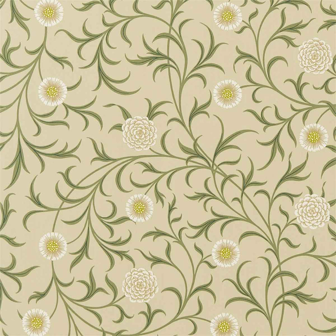 Scroll Loden & Thyme Fabric by Morris & Co - 220308 | Modern 2 Interiors