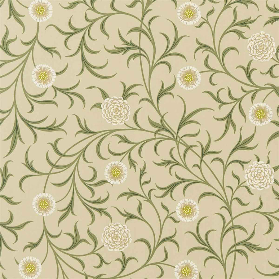 Scroll Loden & Thyme Fabric by Morris & Co - 220308 | Modern 2 Interiors