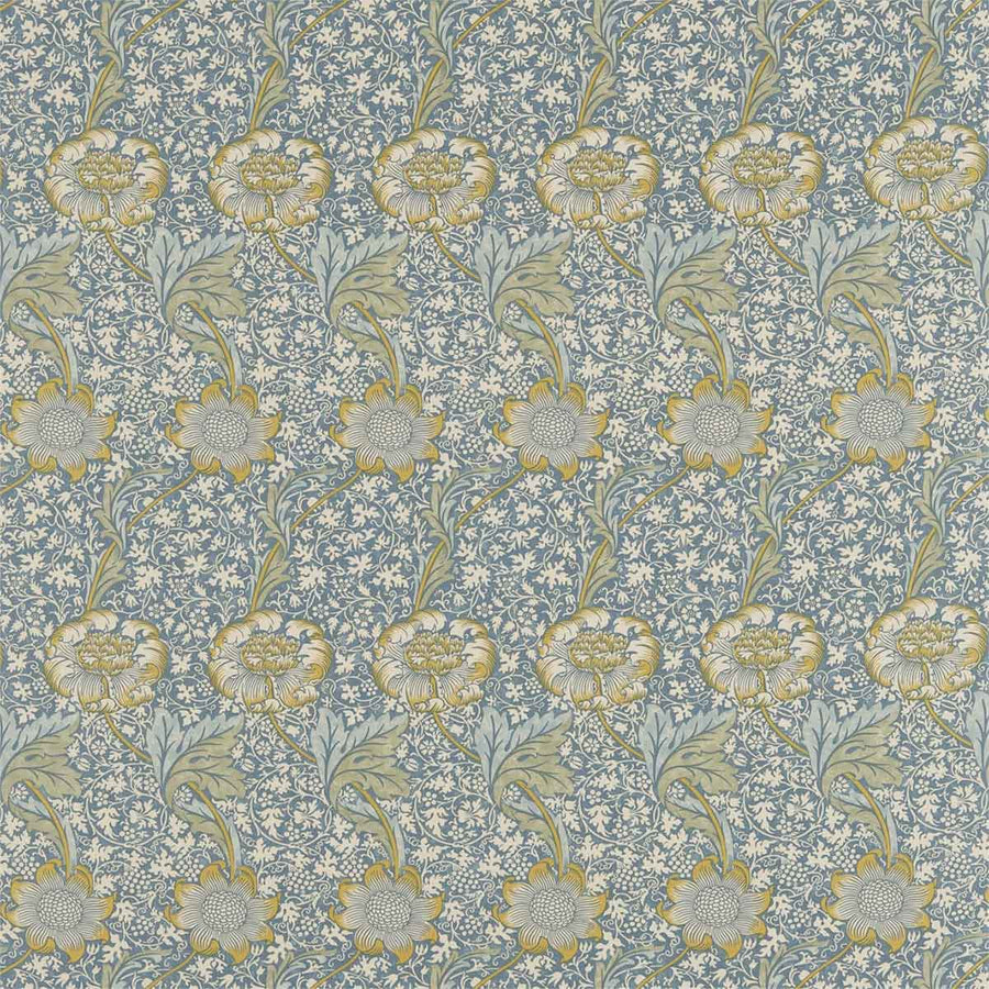 Kennet Sea Blue & Lichen Fabric by Morris & Co - 220324 | Modern 2 Interiors