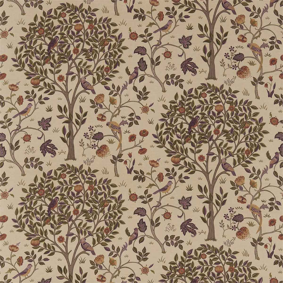 Kelmscott Tree Mulberry & Russet Fabric by Morris & Co - 220326 | Modern 2 Interiors