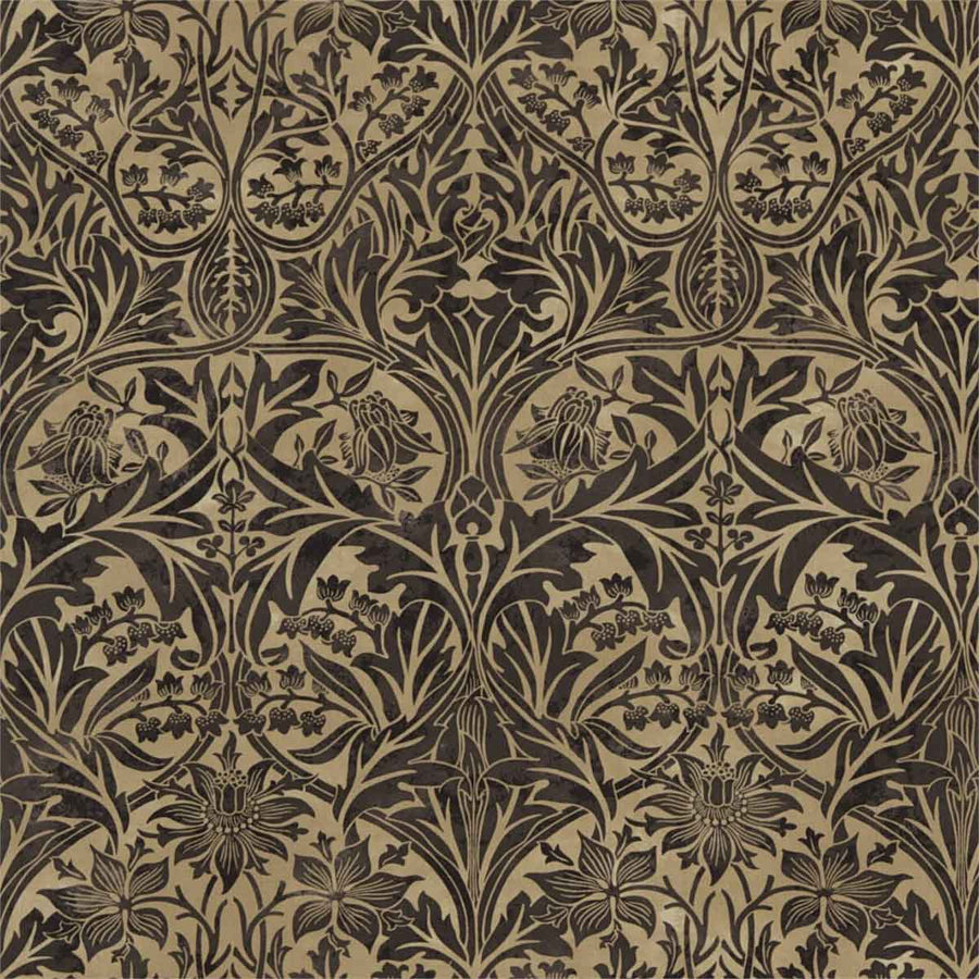 Bluebell Black & Manilla Fabric by Morris & Co - 220331 | Modern 2 Interiors