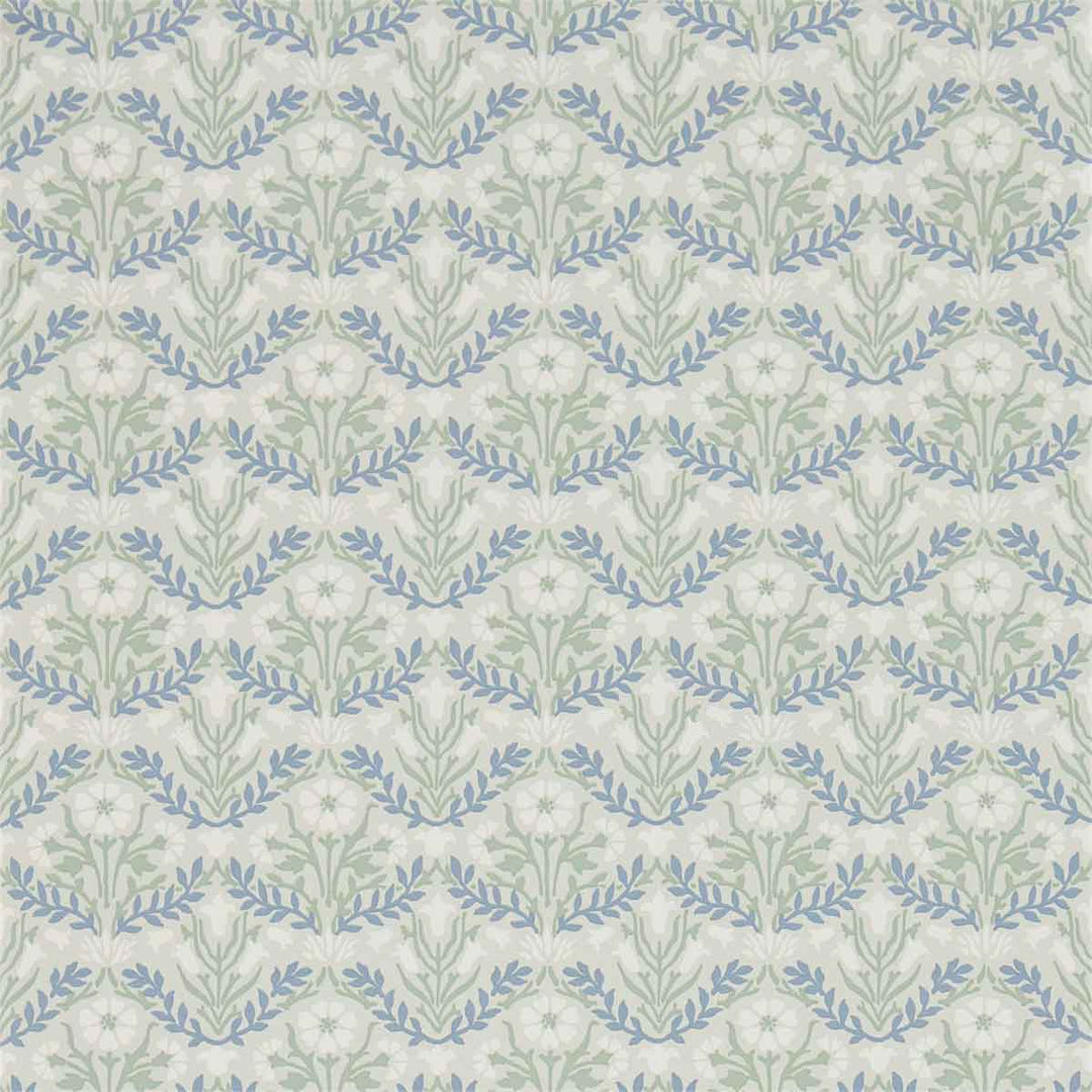 Morris And Co Morris Bellflowers Wallpaper - Grey & Fennel - 216435 | Modern 2 Interiors