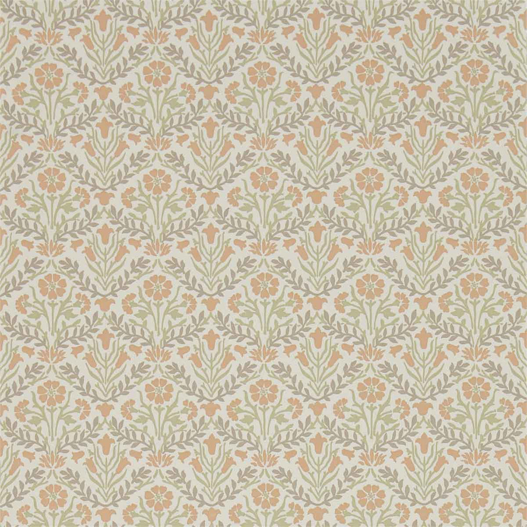 Morris And Co Morris Bellflowers Wallpaper - Saffron & Olive - 216438 | Modern 2 Interiors