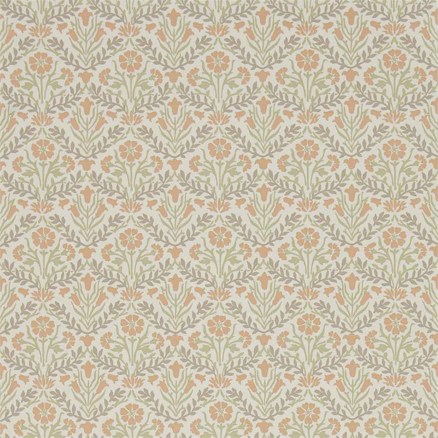 Morris And Co Morris Bellflowers Wallpaper - Saffron & Olive - 216438 | Modern 2 Interiors