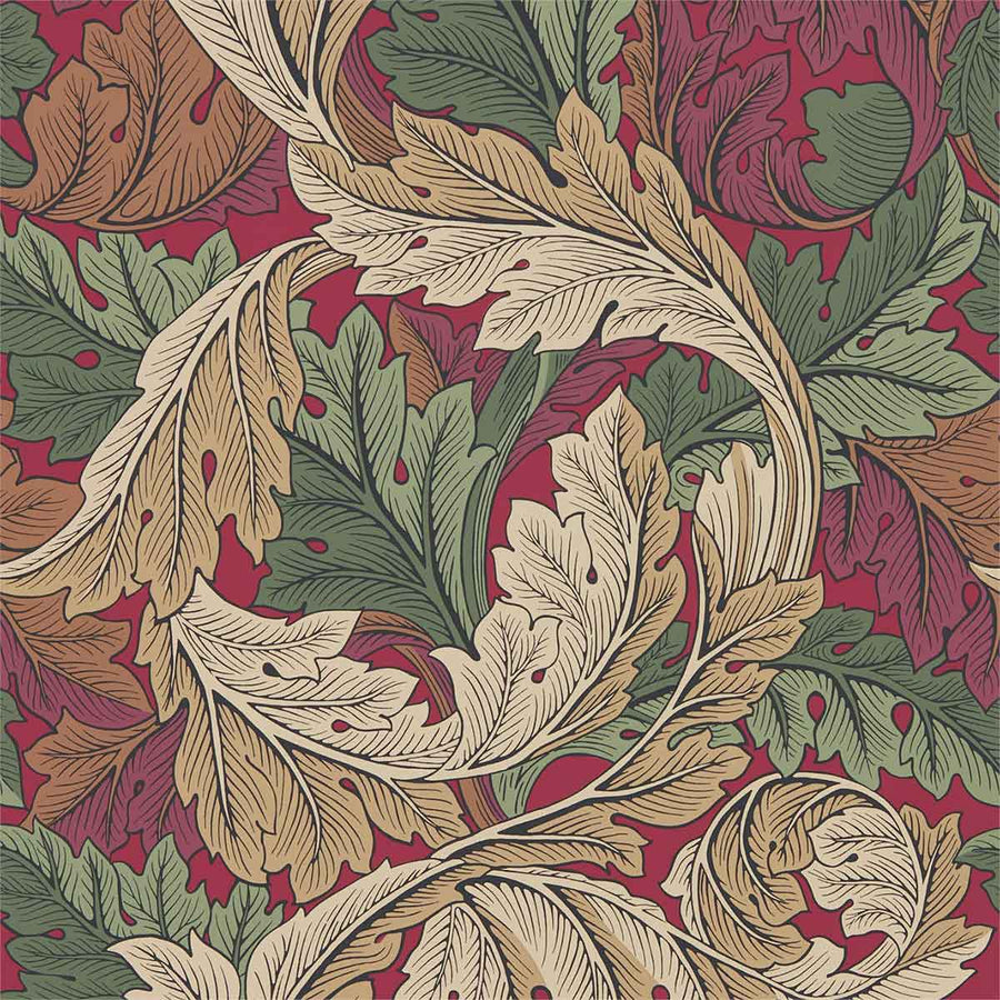 Morris And Co Acanthus Wallpaper - Madder & Thyme - 216439 | Modern 2 Interiors