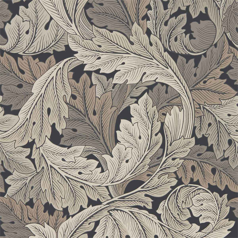 Morris And Co Acanthus Wallpaper - Charcoal & Grey - 216442 | Modern 2 Interiors