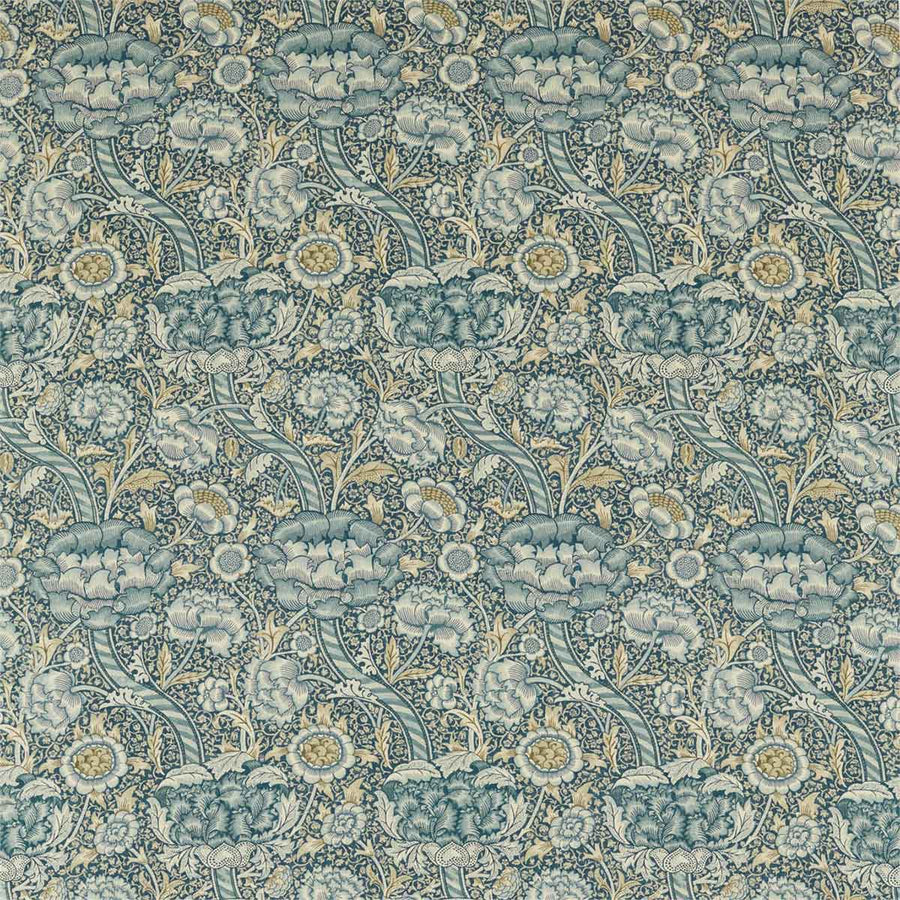 Wandle Blue & Stone Fabric by Morris & Co - 226396 | Modern 2 Interiors