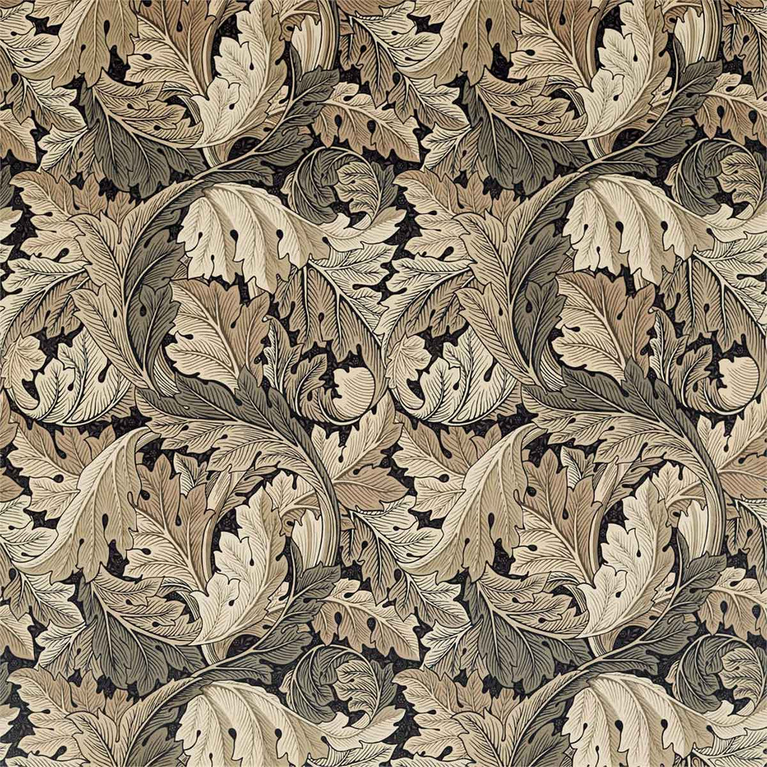 Acanthus Charcoal & Grey Fabric by Morris & Co - 226399 | Modern 2 Interiors