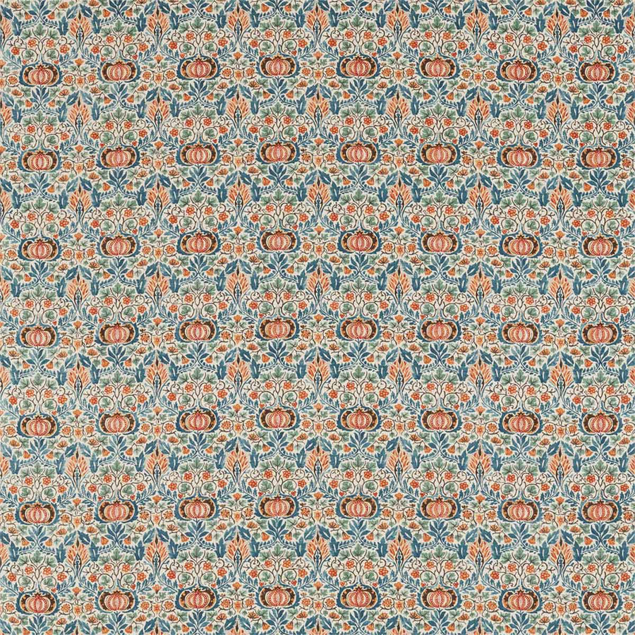 Little Chintz Teal & Saffron Fabric by Morris & Co - 226409 | Modern 2 Interiors