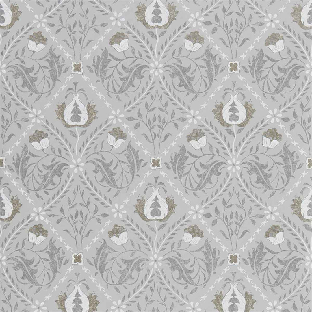 Morris And Co Pure Trellis Wallpaper - Lightish Grey - 216528 | Modern 2 Interiors