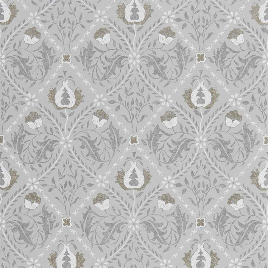 Morris And Co Pure Trellis Wallpaper - Lightish Grey - 216528 | Modern 2 Interiors