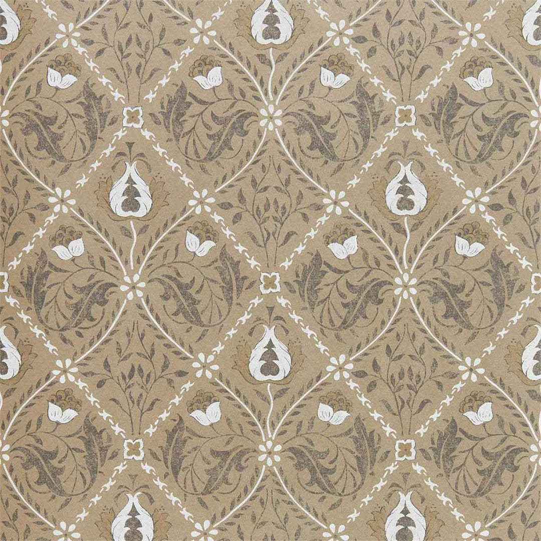 Morris And Co Pure Trellis Wallpaper - Gold - 216529 | Modern 2 Interiors