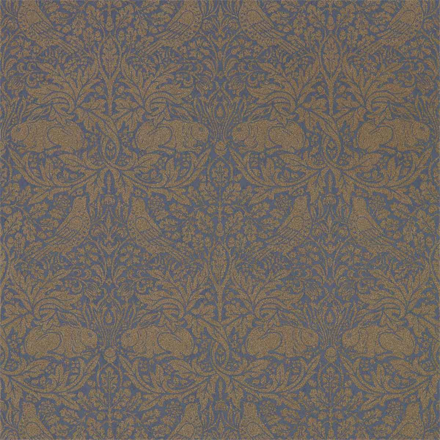 Morris And Co Pure Brer Rabbit Wallpaper - Ink & gold - 216530 | Modern 2 Interiors