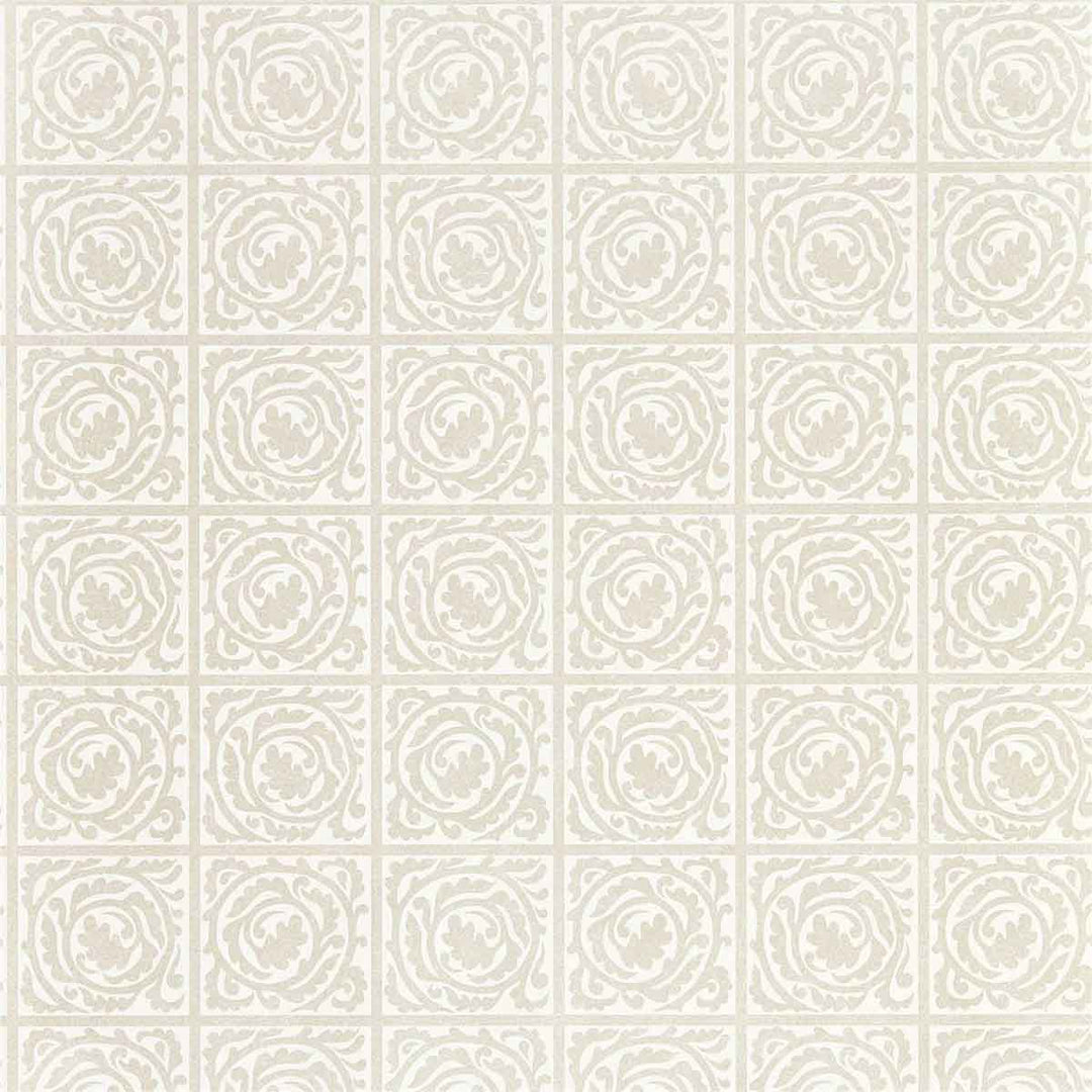 Morris And Co Pure Scroll Wallpaper - White Clover - 216545 | Modern 2 Interiors