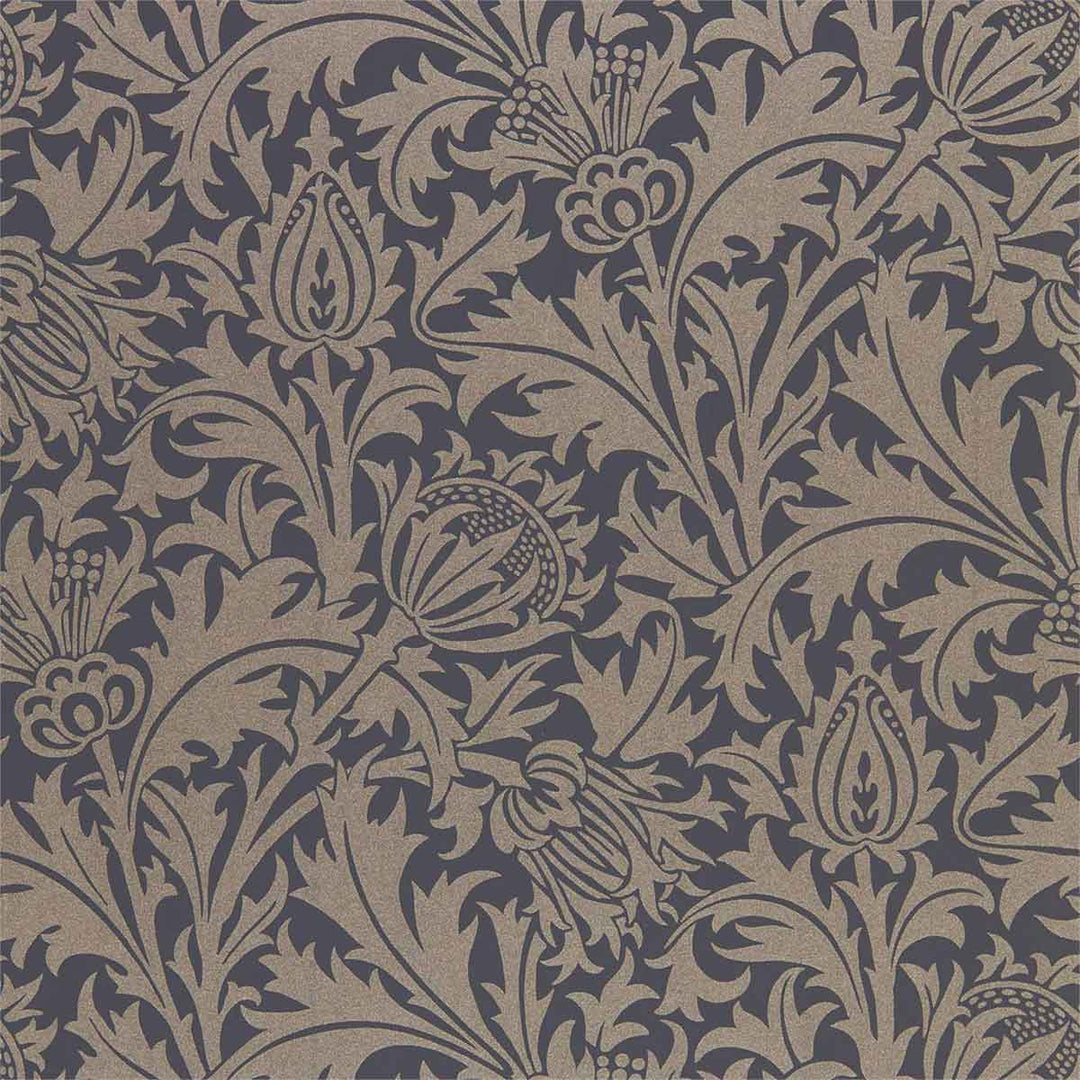 Morris And Co Pure Thistle Wallpaper - Black ink - 216549 | Modern 2 Interiors