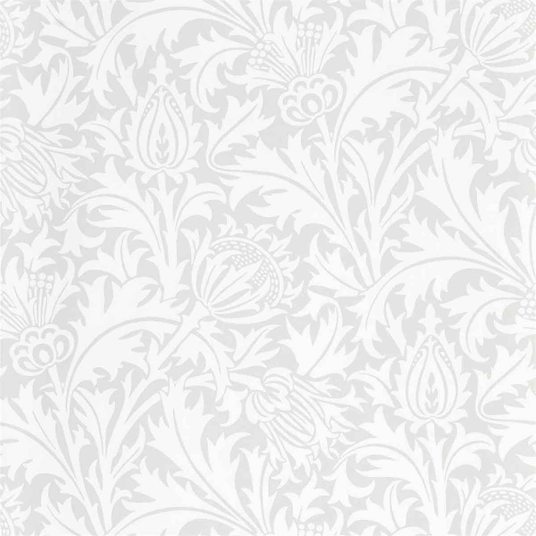 Morris And Co Pure Thistle Wallpaper - Grey Blue - 216550 | Modern 2 Interiors