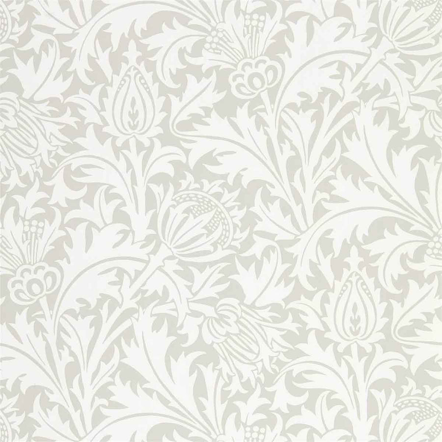 Morris And Co Pure Thistle Wallpaper - Pebble - 216551 | Modern 2 Interiors