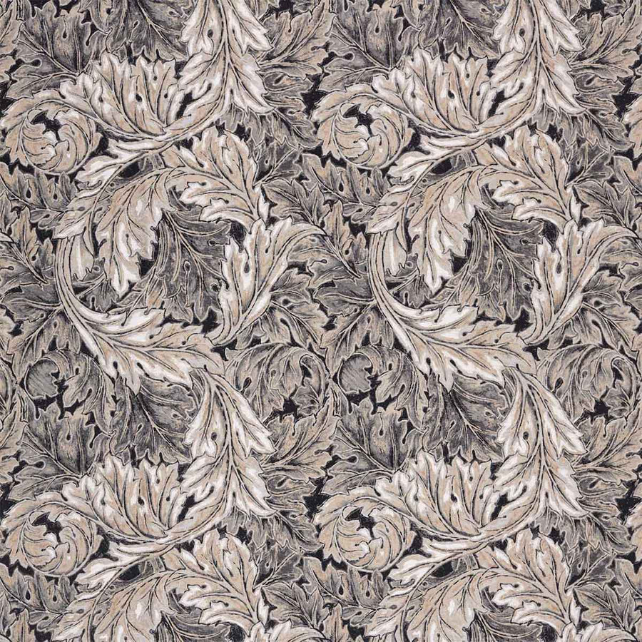 Pure Acanthus Black Ink Fabric by Morris & Co - 236625 | Modern 2 Interiors