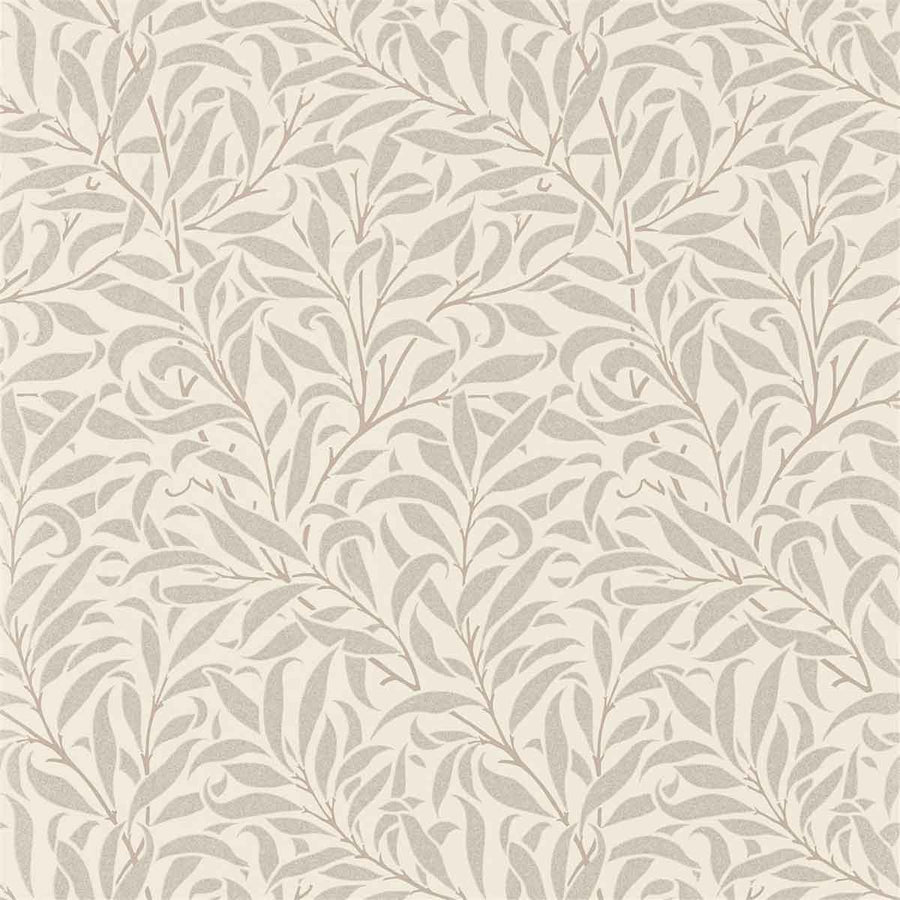 Morris And Co Pure Willow Bough Wallpaper - Ecru & Silver - 216023 | Modern 2 Interiors