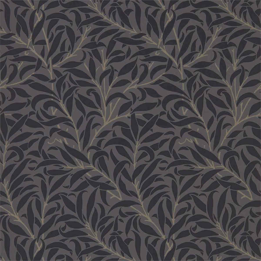 Morris And Co Pure Willow Bough Wallpaper - Charcoal & Black - 216026 | Modern 2 Interiors