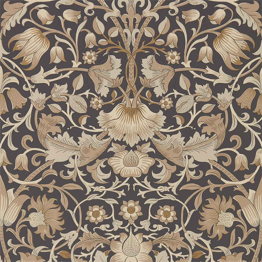 Morris And Co Pure Lodden Wallpaper - Charcoal & Gold - 216027 | Modern 2 Interiors
