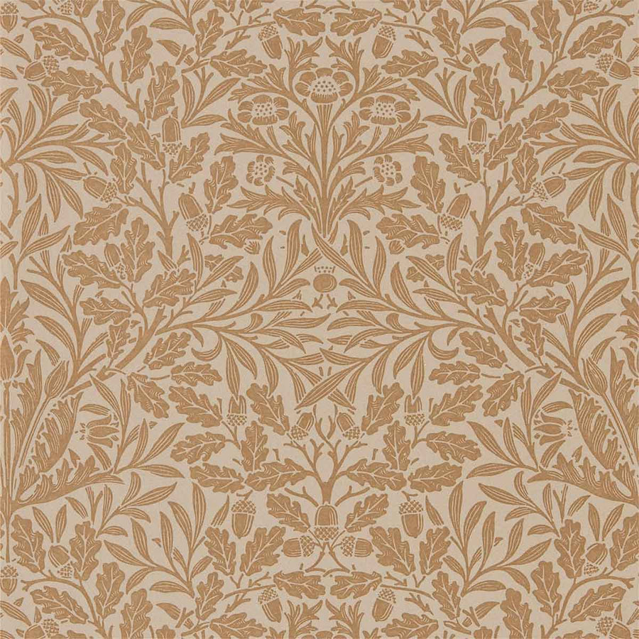 Morris And Co Pure Acorn Wallpaper - Gilver & Copper - 216041 | Modern 2 Interiors