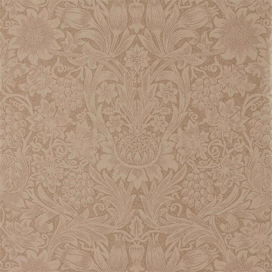 Morris And Co Pure Sunflower Wallpaper - Copper & Russet - 216046 | Modern 2 Interiors