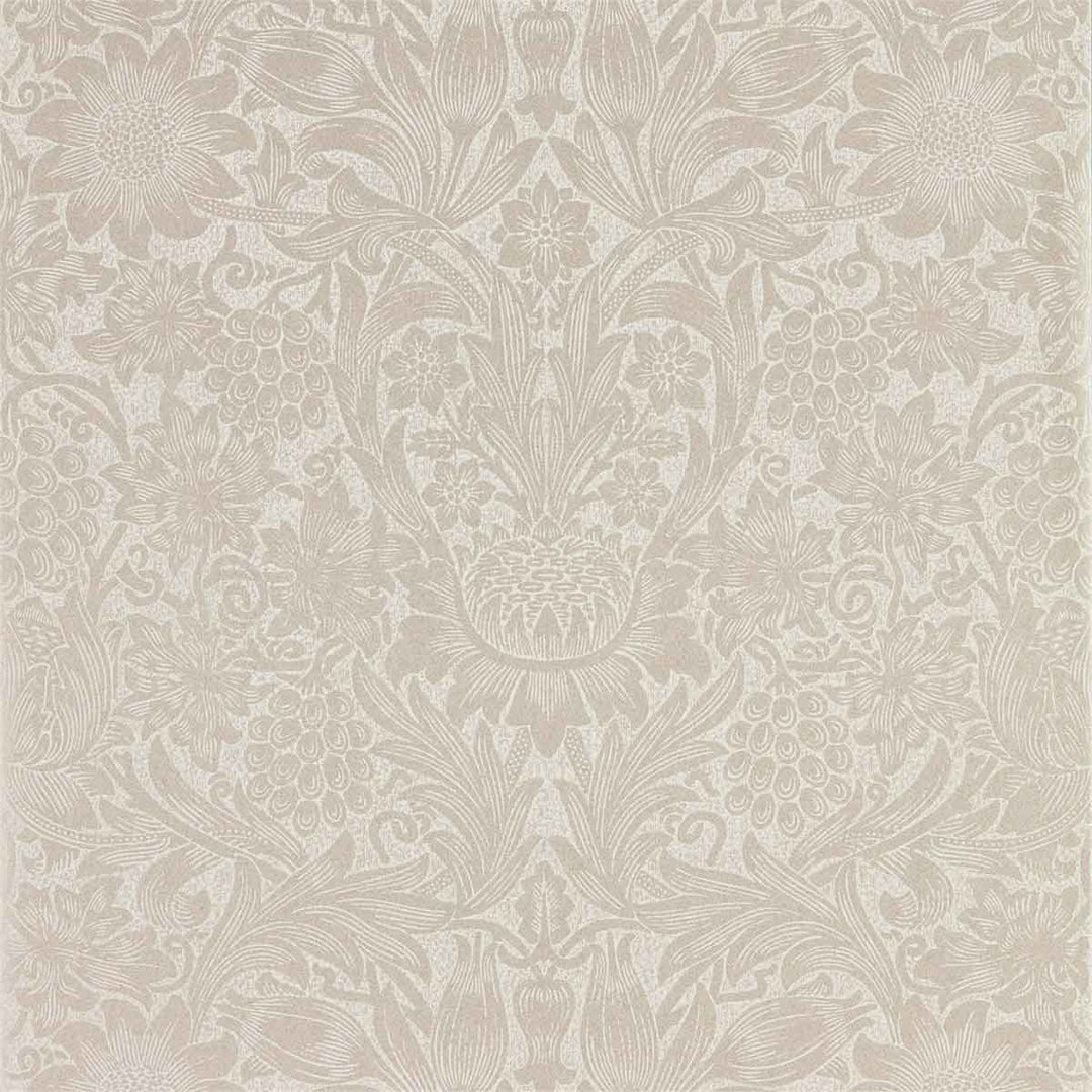 Morris And Co Pure Sunflower Wallpaper - Pearl & Ivory - 216048 | Modern 2 Interiors