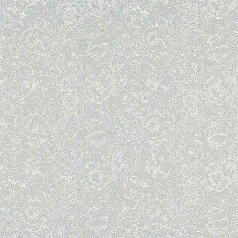 Pure Poppy Embroidery Wild Mint Fabric by Morris & Co - 236078 | Modern 2 Interiors