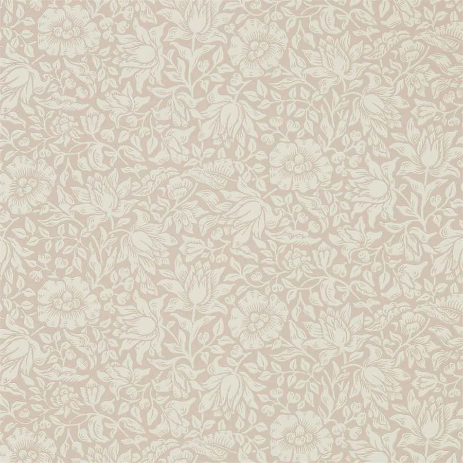 Morris And Co Mallow Wallpaper - Dusky Rose - 216675 | Modern 2 Interiors
