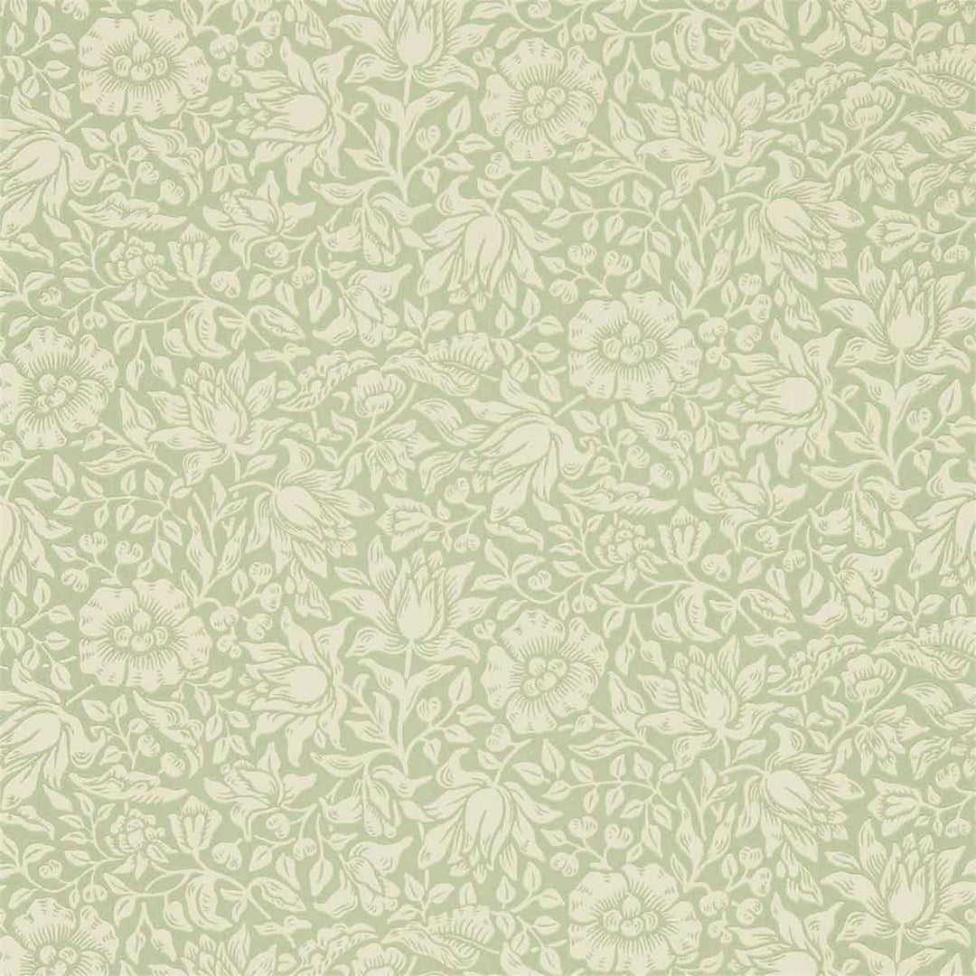 Morris And Co Mallow Wallpaper - Apple Green - 216678 | Modern 2 Interiors