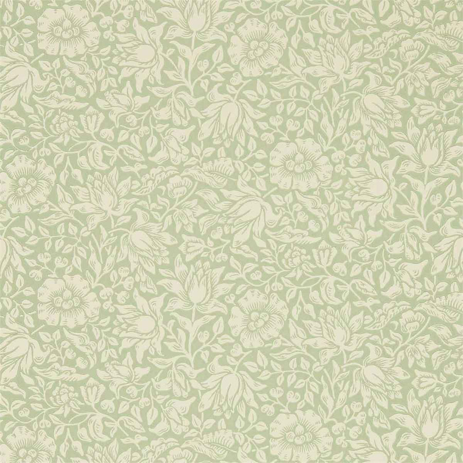Morris And Co Mallow Wallpaper - Apple Green - 216678 | Modern 2 Interiors