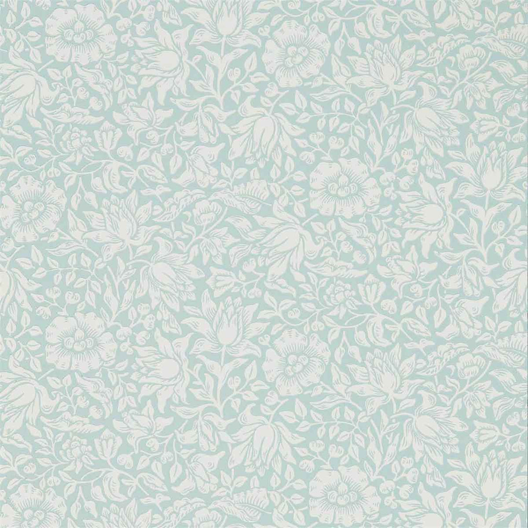 Morris And Co Mallow Wallpaper - Chalk Duck Egg - 216679 | Modern 2 Interiors