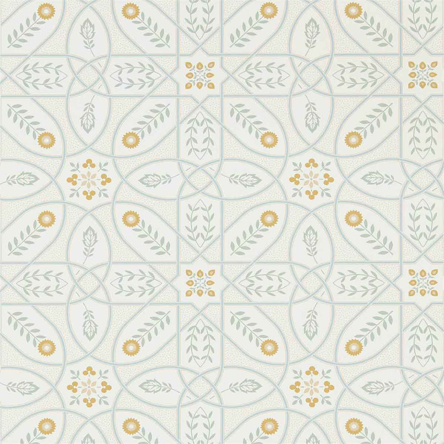 Morris And Co Brophy Trellis Wallpaper - Ivory Sage - 216700 | Modern 2 Interiors