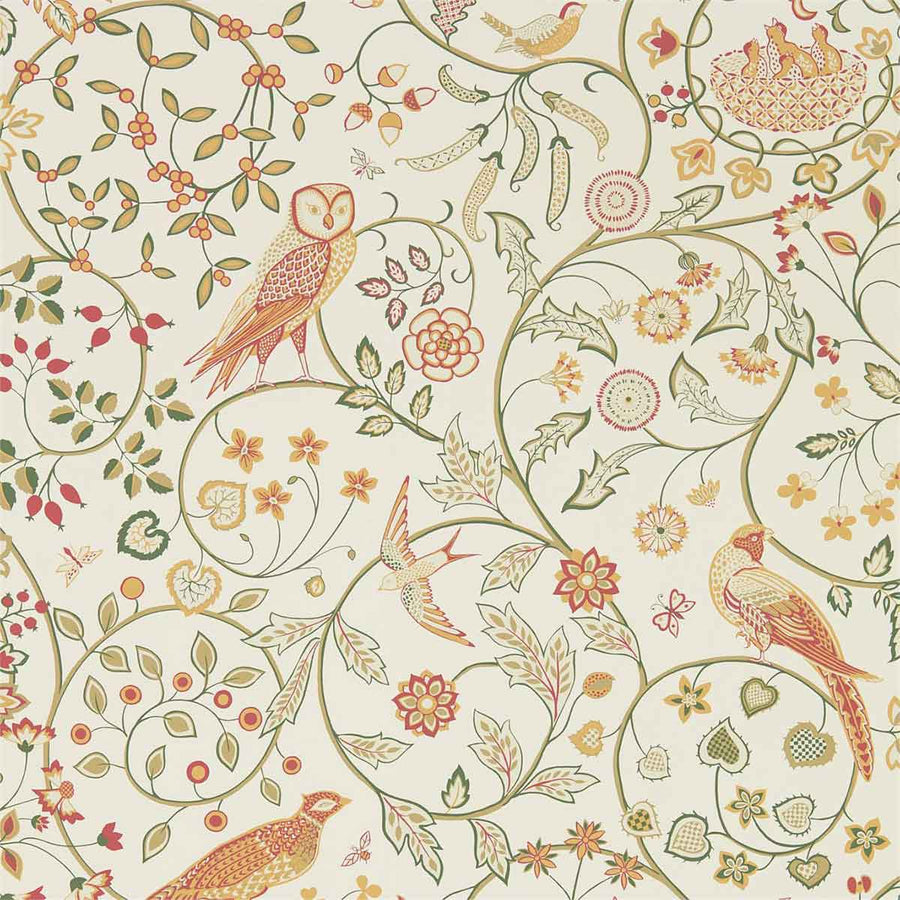 Morris And Co Newill Wallpaper - Ivory Sage - 216705 | Modern 2 Interiors