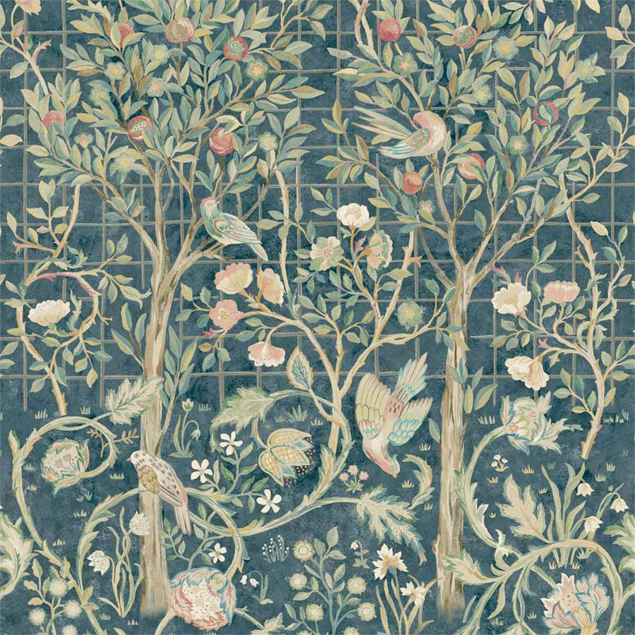 Morris And Co Melsetter Wallpaper - Indigo Rose - 216706 | Modern 2 Interiors