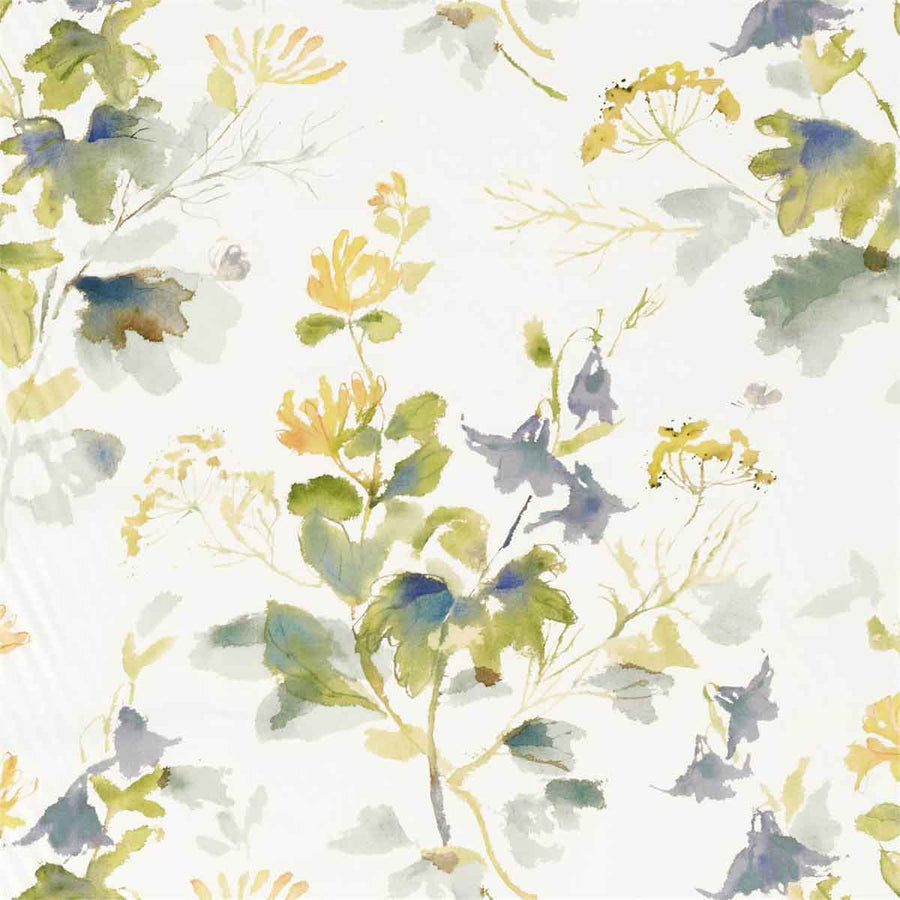Honey Flowers Anise & Slate Fabric by Sanderson - 226739 | Modern 2 Interiors