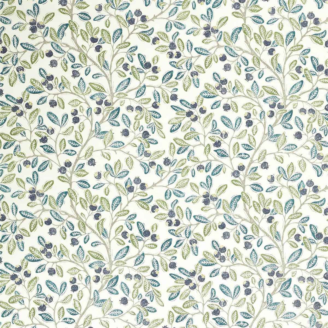 Wild Berries Blueberry & Sage Fabric by Sanderson - 226745 | Modern 2 Interiors