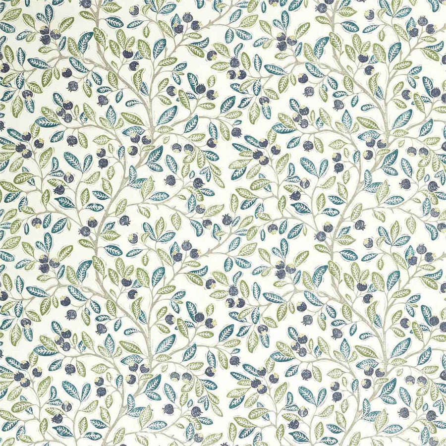 Wild Berries Blueberry & Sage Fabric by Sanderson - 226745 | Modern 2 Interiors