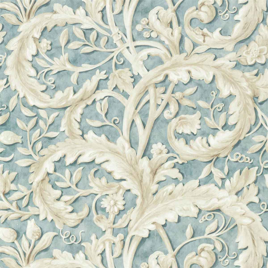 Tilia Lime Soft Teal Fabric by Sanderson - 226751 | Modern 2 Interiors