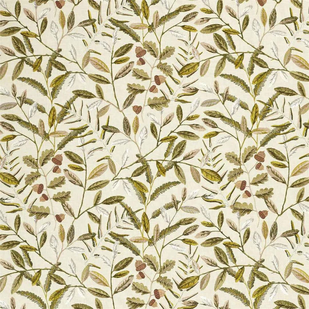 Quercus Pesto Fabric by Sanderson - 237190 | Modern 2 Interiors