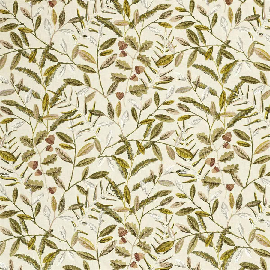 Quercus Pesto Fabric by Sanderson - 237190 | Modern 2 Interiors