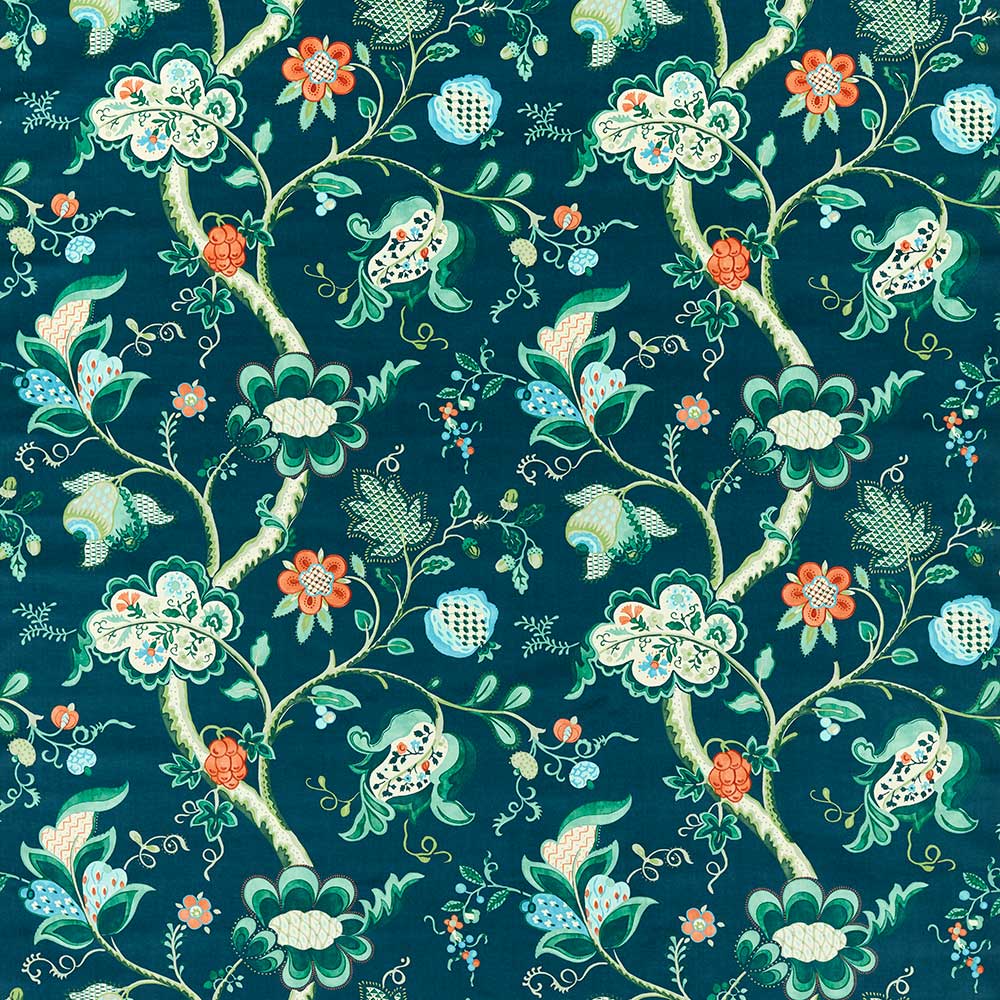 Roslyn Eucalyptus & Rowan Berry Fabric by Sanderson - 226886 | Modern 2 Interiors