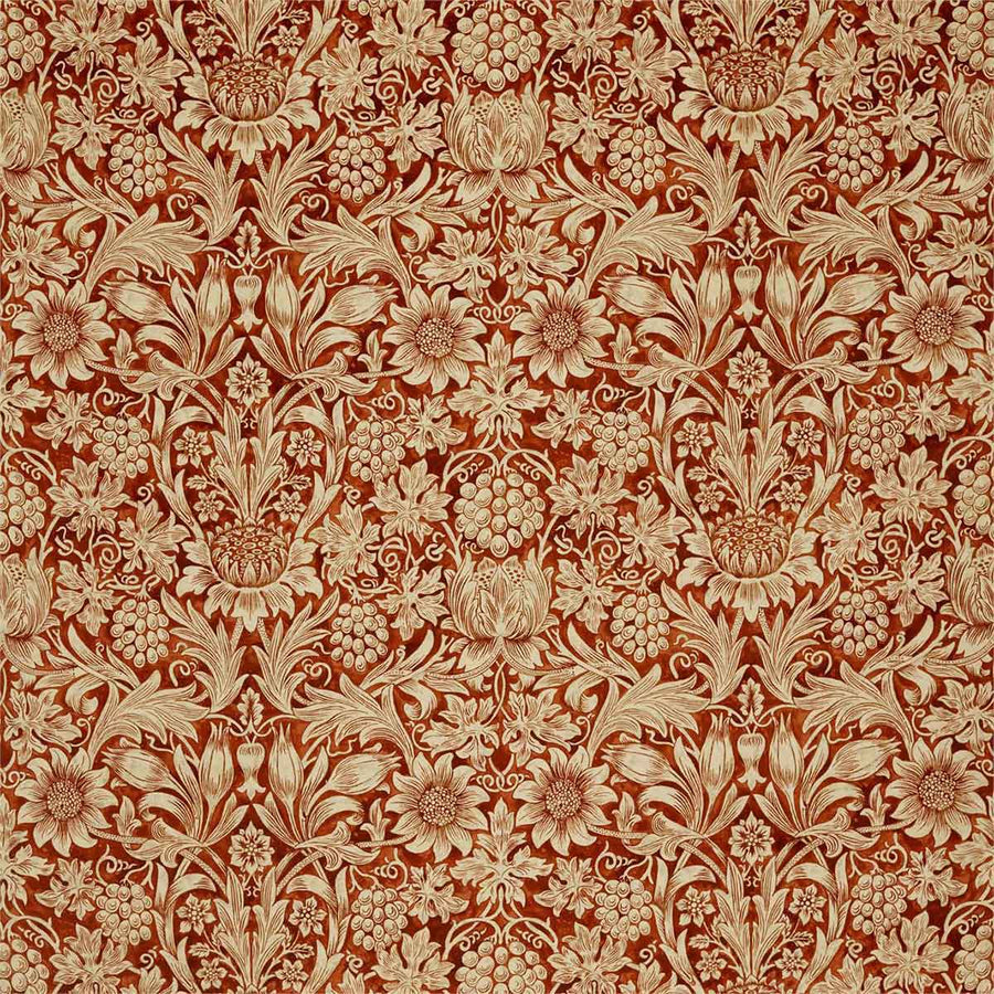 Sunflower Velvet Saffron & Vellum Fabric by Morris & Co - 236930 | Modern 2 Interiors