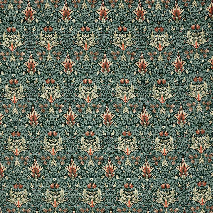 Snakeshead Velvet Thistle & Russet Fabric by Morris & Co - 236937 | Modern 2 Interiors