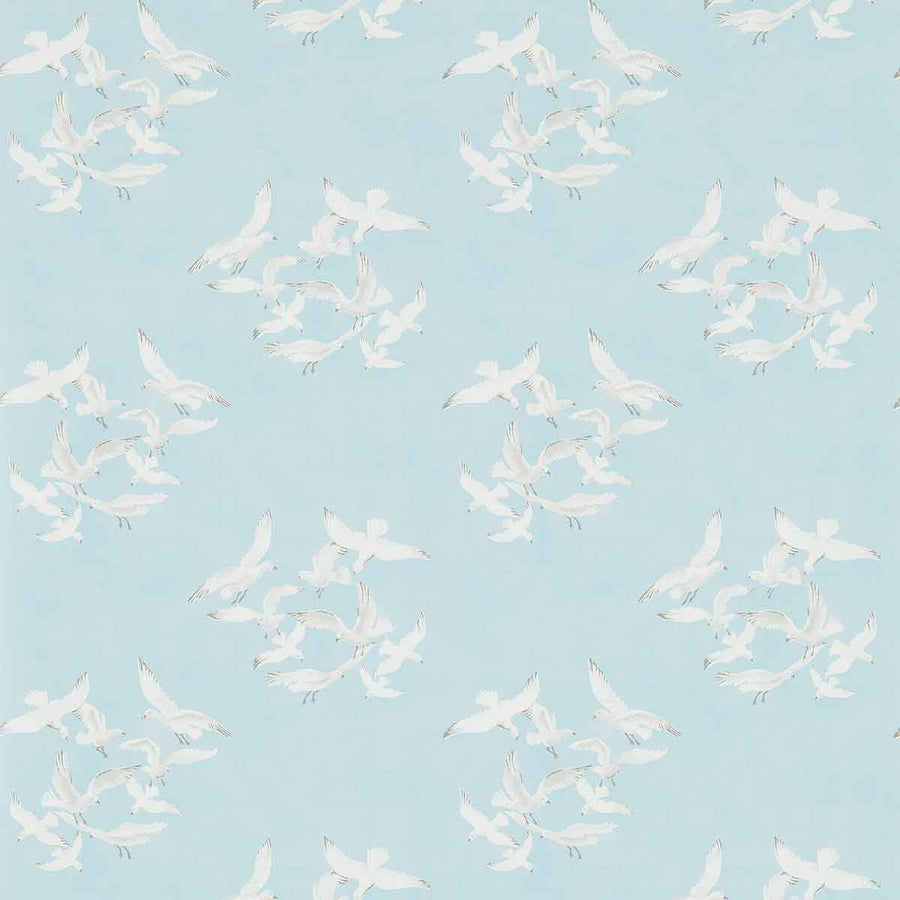 Seagulls Blue Wallpaper by Sanderson - DVIN214585 | Modern 2 Interiors