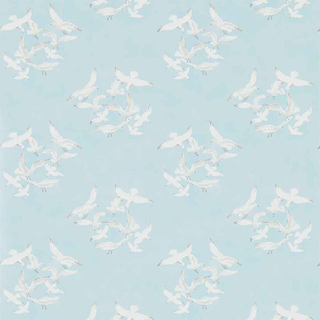 Seagulls Blue Wallpaper by Sanderson - 214585 | Modern 2 Interiors
