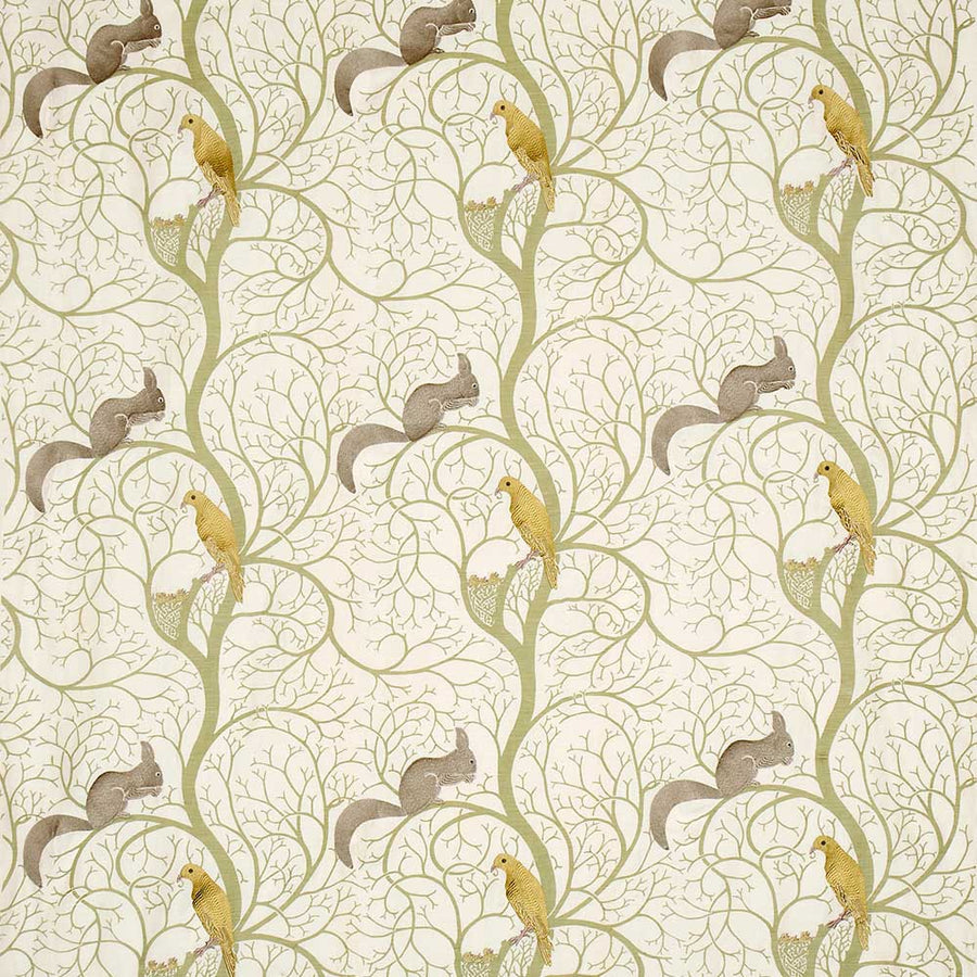 Squirrel & Dove Sage & Neutral Fabric by Sanderson - DVIPSQ303 | Modern 2 Interiors