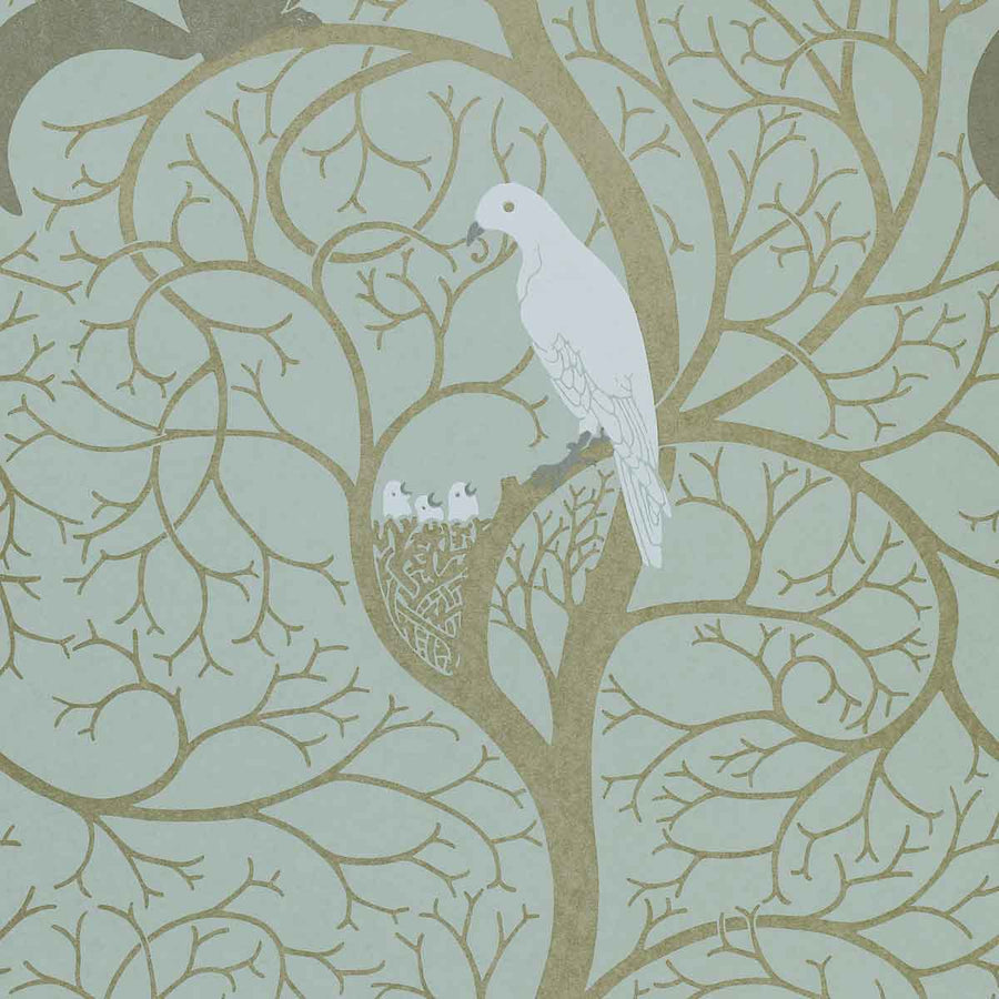 Squirrel & Dove Eggshell & Ivory Wallpaper by Sanderson - DVIWSQ103 | Modern 2 Interiors