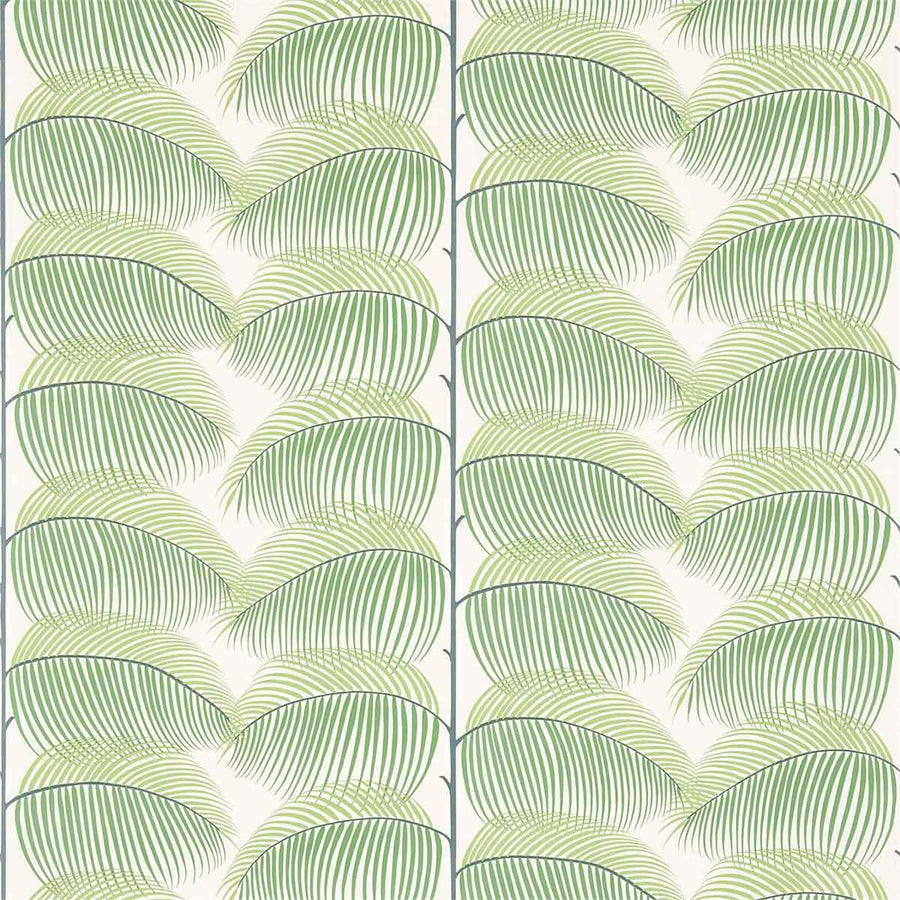 Manila Green & Ivory Wallpaper by Sanderson - 213367 | Modern 2 Interiors